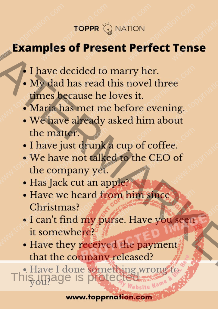Present Perfect Tense Rules, Examples and Sentence Structure
