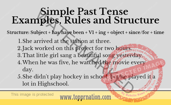 Simple Past Tense Rules, Examples & Structure (Past Indefinite Tense)