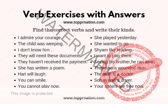 Verb Exercises with Answers
