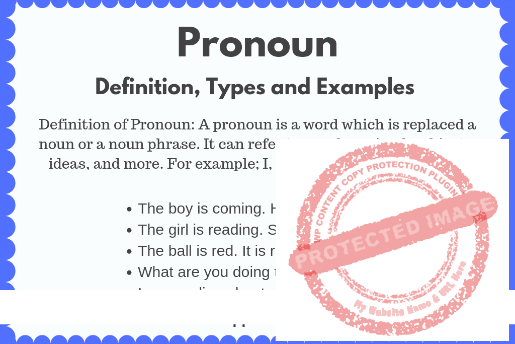 Pronoun - Definition and Types of Pronouns, Rules and Examples